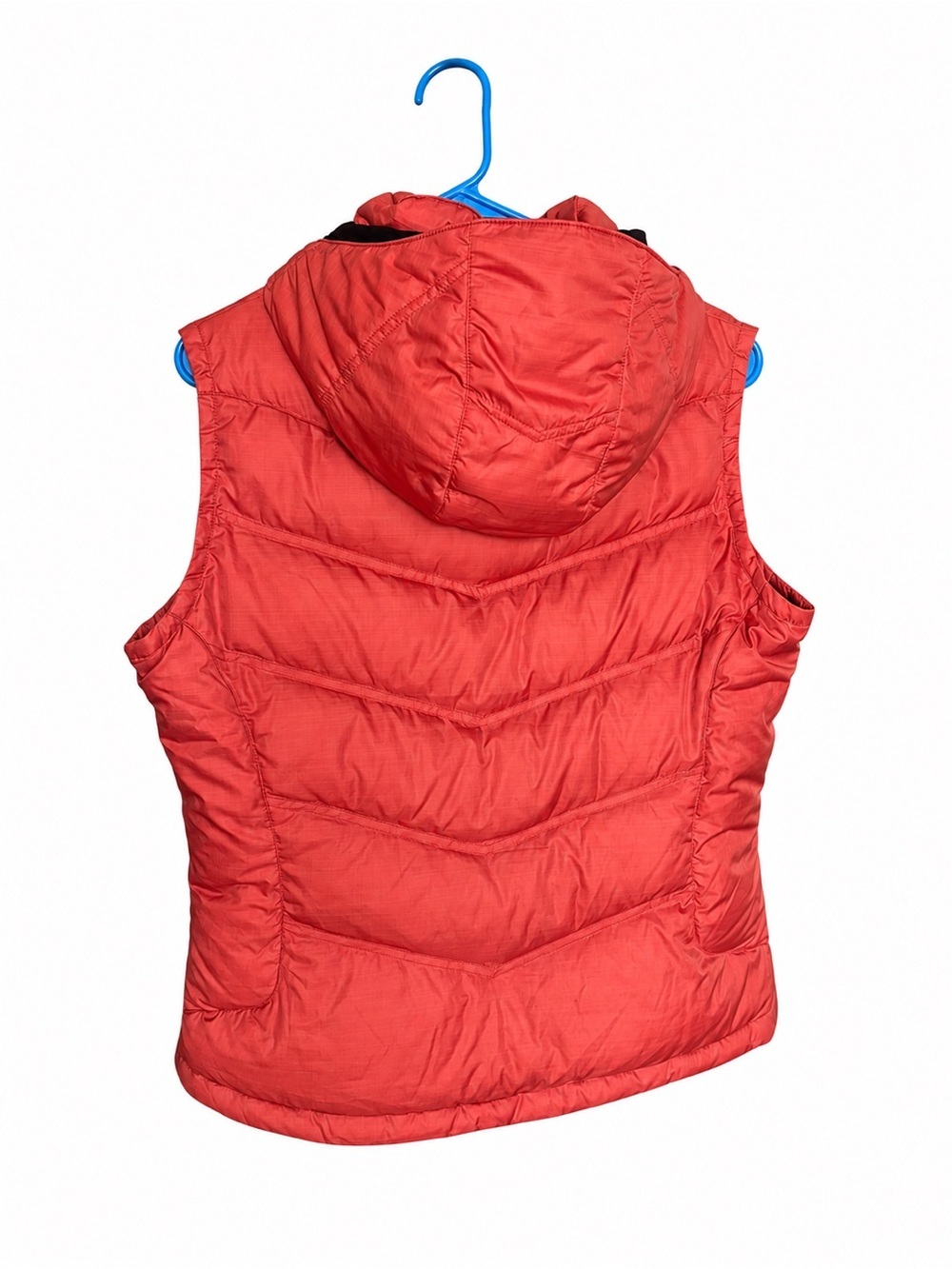 Columbia Titanium DOWN Puffer Vest Hooded Coral Salmon Women’s Large Hiking - Picture 11 of 11